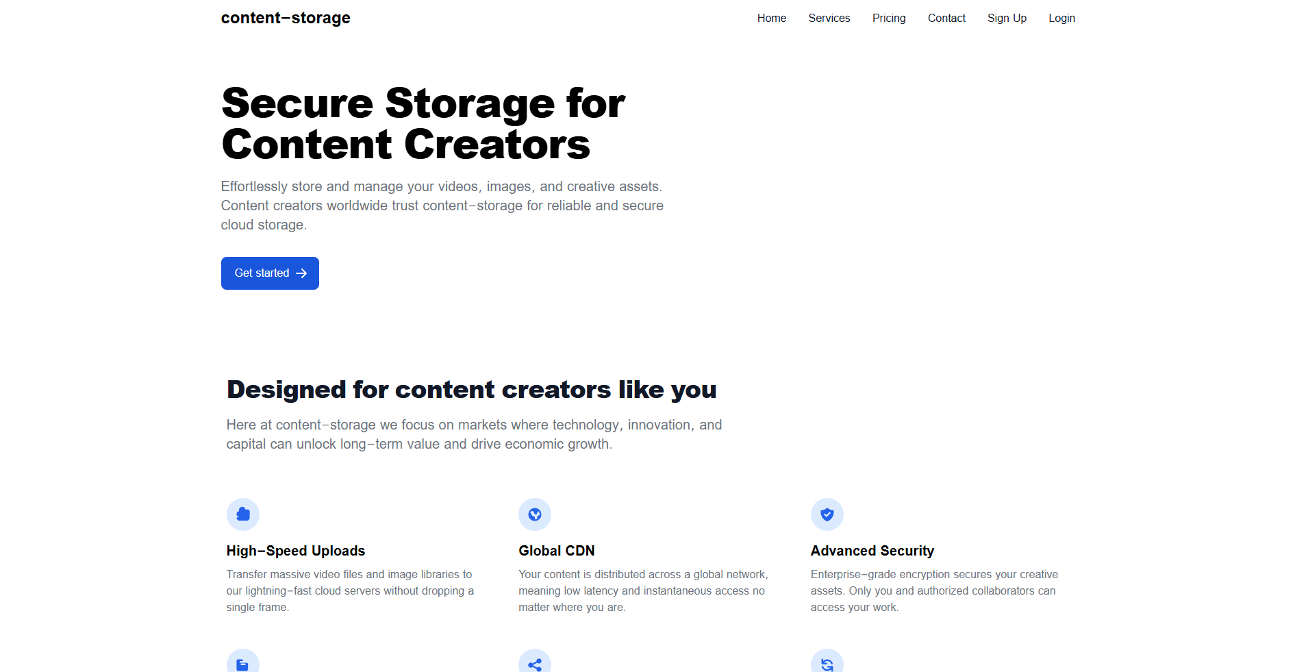 Content Storage SaaS